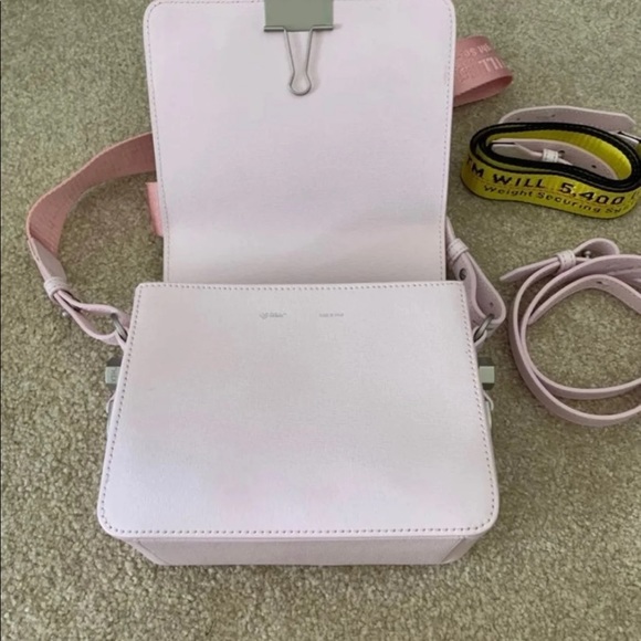 Off White Binder Clip Bag Pink - Picture 2 of 3